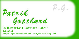 patrik gotthard business card